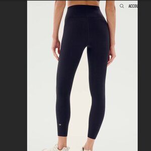 Splits59 Women XXS Black High Waisted Cropped Leggings Airweight Yoga Athleisure